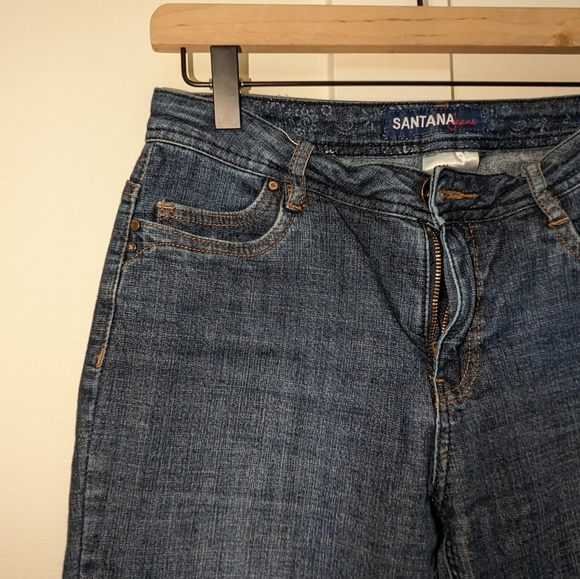 Santana Jeans Women's Size 6/30 Dark Wash Stretch Waist Mid Rise Straight Leg - Picture 2 of 7